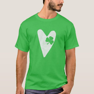 St Patrick's Day Green Kleeblatt Herz Irish For Wo T-Shirt
