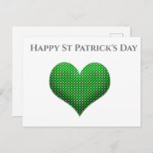 St Patrick's Day Green Kleeblatt Herzkarte Postkarte (Vorne/Hinten)