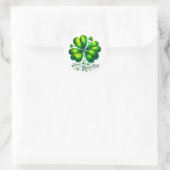 St Patricks Day Green Kleeblatt Illustration Runder Aufkleber (Tasche)