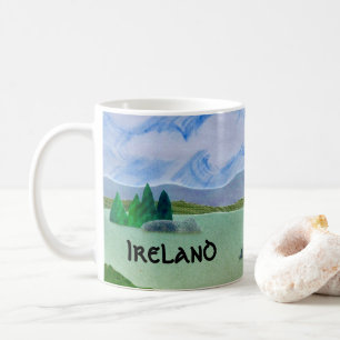 St Patrick's Day Green Kleeblatt Irische Landschaf Kaffeetasse