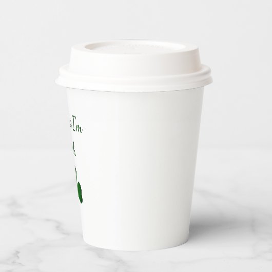 St. Patrick's Day Green Kleeblatt Kiss Me Ich bin Pappbecher (Links)