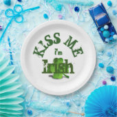 St Patricks Day Green Kleeblatt Kiss Me I'm Irish Pappteller (Party)
