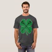 St Patricks Day Green Kleeblatt Lacrosse Irish T-Shirt (Vorne ganz)