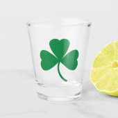 St. Patrick's Day Green Kleeblatt Leaf Schnapsglas (Vorderseite)