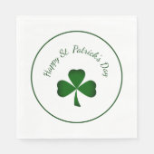 St. Patrick's Day Green Kleeblatt Lucky Clover Serviette (Vorderseite)