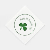 St. Patrick's Day Green Kleeblatt Lucky Clover Serviette (Ecke)