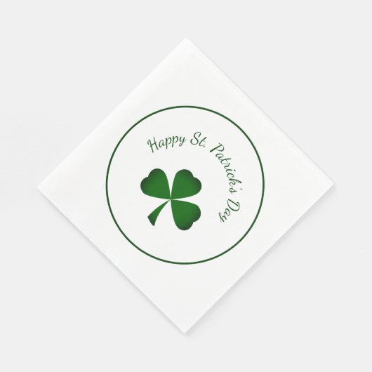 St. Patrick's Day Green Kleeblatt Lucky Clover Serviette (Ecke)