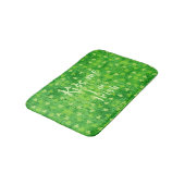 St Patrick's Day Green Kleeblatt Pattern Bath Mat Badematte (Schrägansicht)