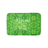 St Patrick's Day Green Kleeblatt Pattern Bath Mat Badematte (Vorderseite)