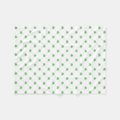 St. Patrick's Day Green Kleeblatt Pattern Fleecedecke (Vorderseite (Horizontal))
