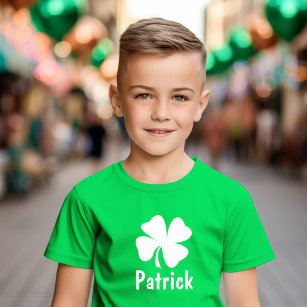 St Patricks Day Green Kleeblatt Personalisierter N T-Shirt