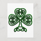 St Patricks Day Green Kleeblatt Postkarte (Vorderseite)