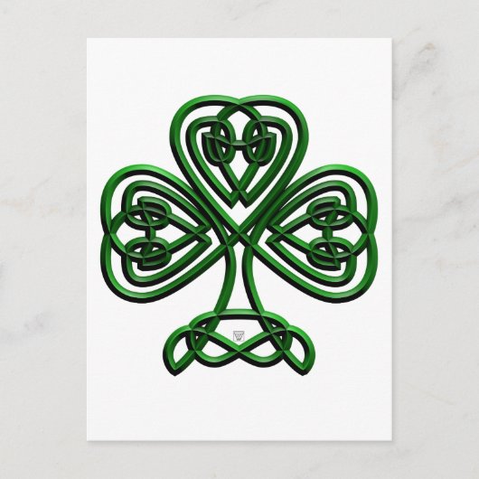 St Patricks Day Green Kleeblatt Postkarte (Vorderseite)