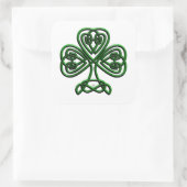 St Patricks Day Green Kleeblatt Quadratischer Aufkleber (Tasche)
