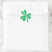 St. Patrick's Day Green Kleeblatt Runder Aufkleber (Tasche)