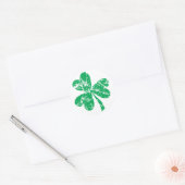 St. Patrick's Day Green Kleeblatt Runder Aufkleber (Umschlag)