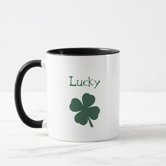St. Patrick's Day Green Kleeblatt Tasse (Links)