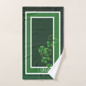St. Patrick's Day Green Kleeblatt Vine Irish Party Badhandtuch Set (Handtuch)