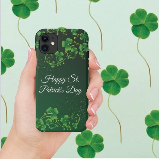 St. Patrick's Day Green Kleeblatt Vine Irish Party Case-Mate iPhone Hülle