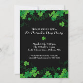 St. Patrick's Day Green Kleeblatt Vine Irish Party Einladung (Vorderseite)