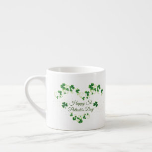 St. Patrick's Day Green Kleeblatt Vine Irish Party Espressotasse