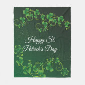 St. Patrick's Day Green Kleeblatt Vine Irish Party Fleecedecke (Vorderseite)