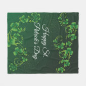 St. Patrick's Day Green Kleeblatt Vine Irish Party Fleecedecke (Vorderseite (Horizontal))