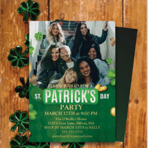 St. Patrick's Day Green Kleeblatt Vine Irish Party Folien Feiertagskarte