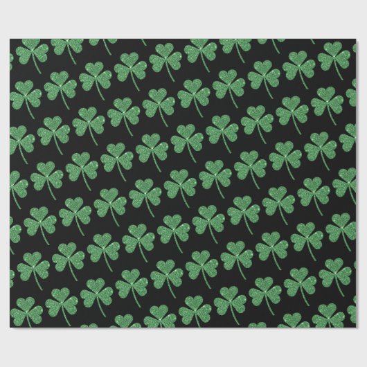St. Patrick's Day Green Kleeblatt Vine Irish Party Geschenkpapier (Flach)