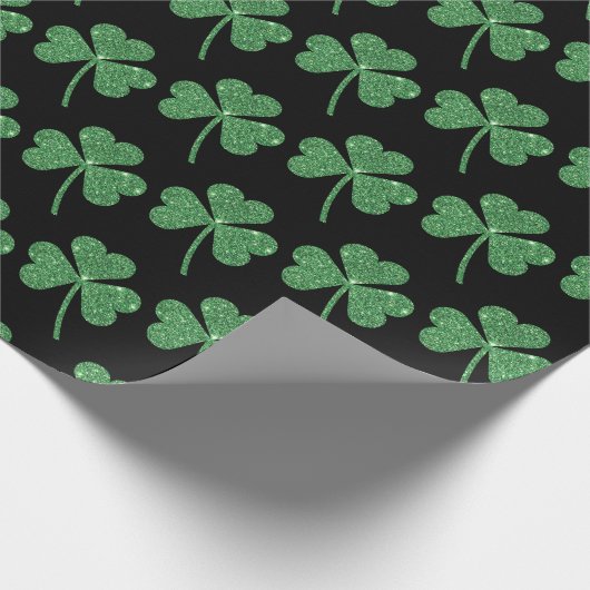St. Patrick's Day Green Kleeblatt Vine Irish Party Geschenkpapier (Ecke)