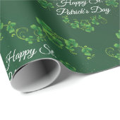 St. Patrick's Day Green Kleeblatt Vine Irish Party Geschenkpapier (Rolleneckpunkt)