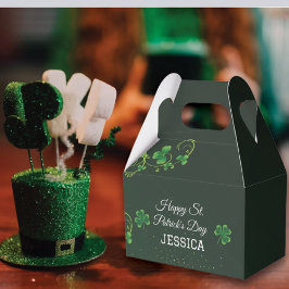 St. Patrick's Day Green Kleeblatt Vine Irish Party Geschenkschachtel