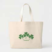 St. Patrick's Day Green Kleeblatt Vine Irish Party Jumbo Stoffbeutel (Vorne)