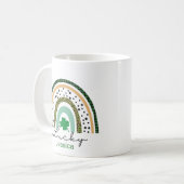 St. Patrick's Day Green Kleeblatt Vine Irish Party Kaffeetasse (Vorderseite Links)