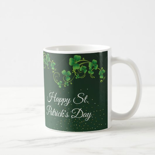 St. Patrick's Day Green Kleeblatt Vine Irish Party Kaffeetasse (Rechts)
