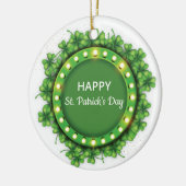 St. Patrick's Day Green Kleeblatt Vine Irish Party Keramik Ornament (Links)