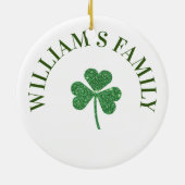 St. Patrick's Day Green Kleeblatt Vine Irish Party Keramik Ornament (Hinten)