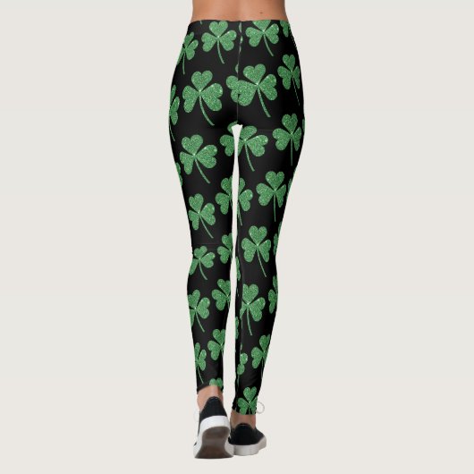 St. Patrick's Day Green Kleeblatt Vine Irish Party Leggings (Rückseite)