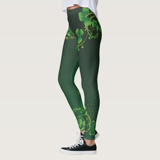 St. Patrick's Day Green Kleeblatt Vine Irish Party Leggings (Links)