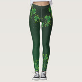 St. Patrick's Day Green Kleeblatt Vine Irish Party Leggings (Vorderseite)