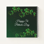 St. Patrick's Day Green Kleeblatt Vine Irish Party Notizblock (Rückseite)