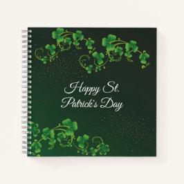 St. Patrick's Day Green Kleeblatt Vine Irish Party Notizblock
