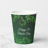 St. Patrick's Day Green Kleeblatt Vine Irish Party Pappbecher (Vorderseite)