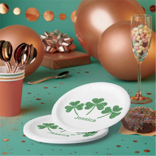 St. Patrick's Day Green Kleeblatt Vine Irish Party Pappteller