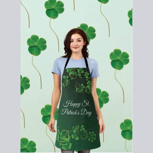 St. Patrick's Day Green Kleeblatt Vine Irish Party Schürze
