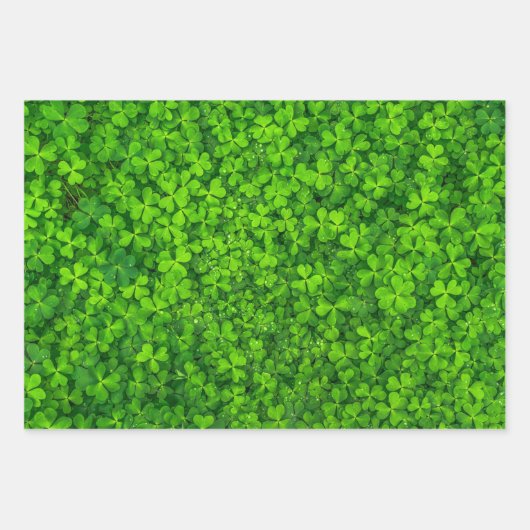 St. Patrick's Day Green Kleeblatts Leprechaun Spaß Geschenkpapier Set (Vorderseite 3)