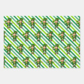 St. Patrick's Day Green Kleeblatts Leprechaun Spaß Geschenkpapier Set (Vorderseite 2)