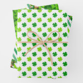 St. Patrick's Day Green Kleeblatts Leprechaun Spaß Geschenkpapier Set (Beispiel)