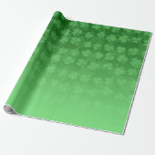 St. Patrick's Day Green Kleeblatts ombre pattern Geschenkpapier (Ungerollt)