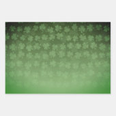 St. Patrick's Day Green Kleeblatts ombre pattern Geschenkpapier Set (Vorderseite 3)